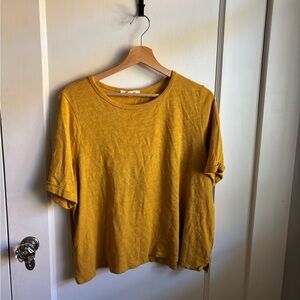 Anthropologie Mustard Short Sleeve Tee